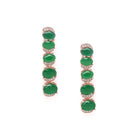 Graceful Shine Necklace Ensemble - Rose Gold - Green