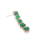 Graceful Shine Necklace Ensemble - Rose Gold - Green