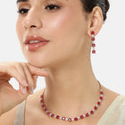 Graceful Shine Necklace Ensemble - Rose Gold - Pink
