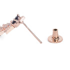 Elegant CZ Wave Necklace Earrings Set - Blue
