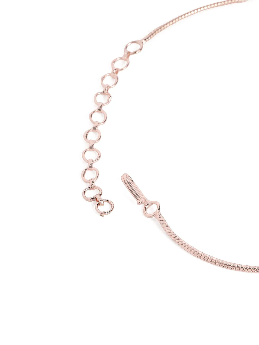 Elegant CZ Wave Necklace Earrings Set - Blue