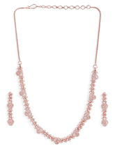 Blush Bloom Twirl CZ Necklace Set