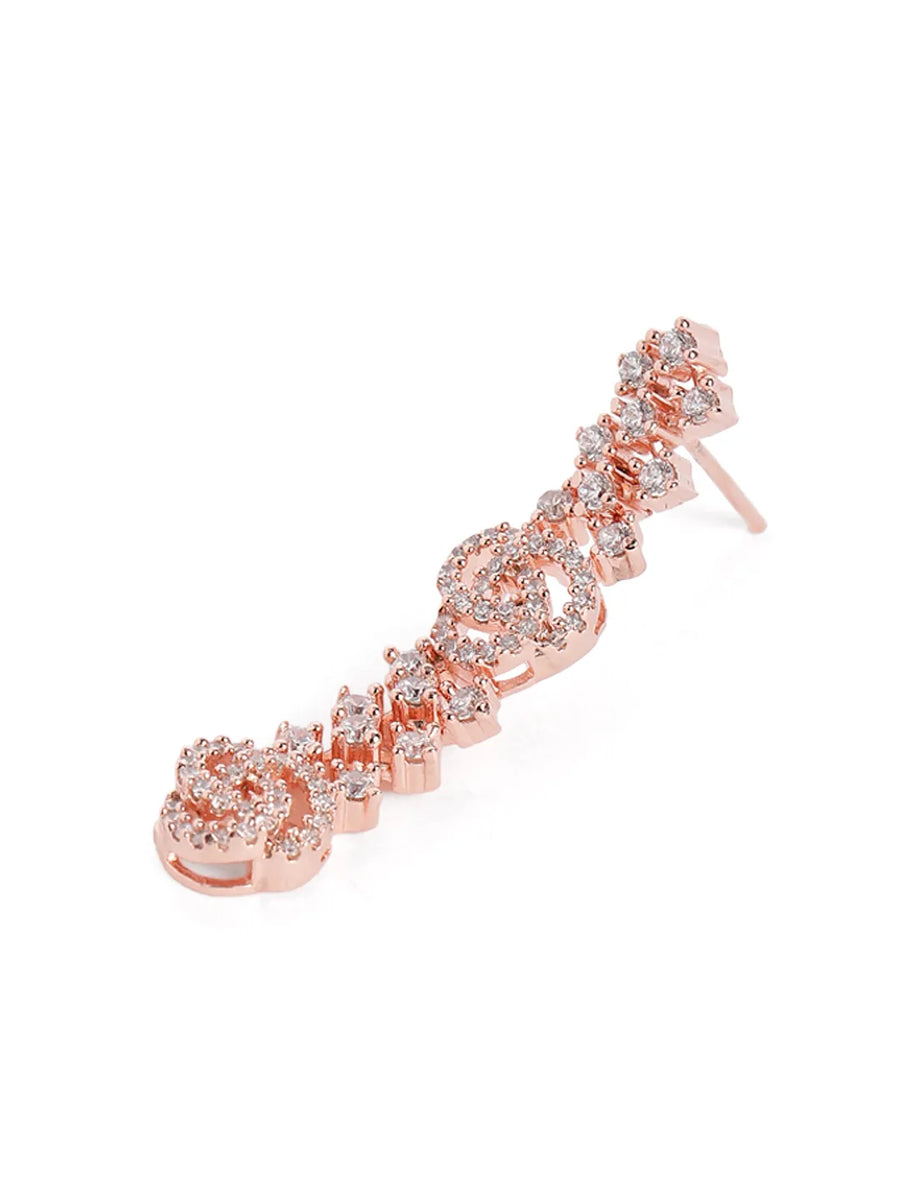 Blush Bloom Twirl CZ Necklace Set