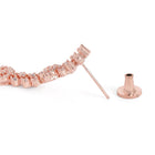 Blush Bloom Twirl CZ Necklace Set - Rose Gold