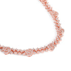Blush Bloom Twirl CZ Necklace Set - Rose Gold
