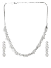 Blush Bloom Twirl CZ Necklace Set