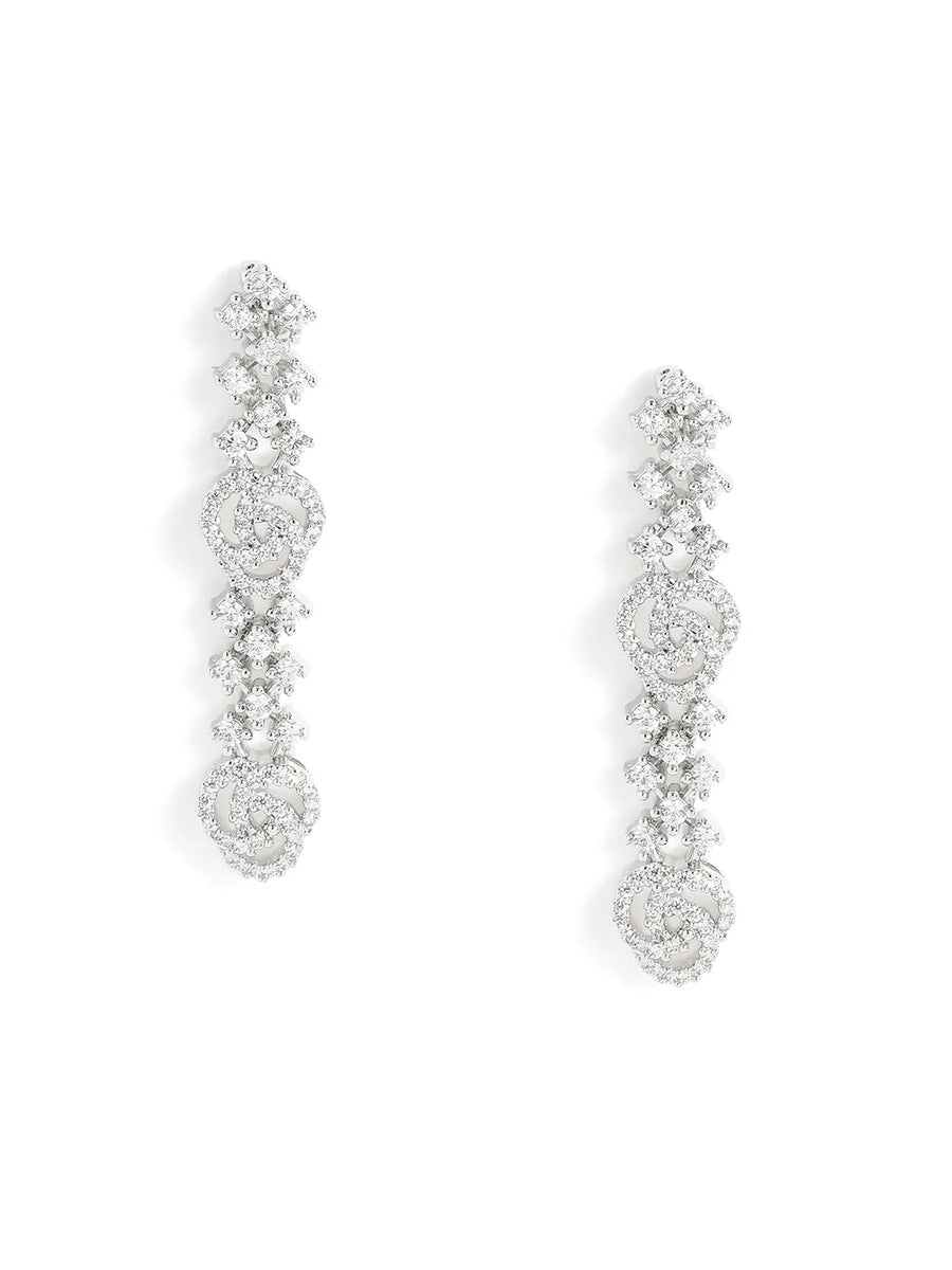 Blush Bloom Twirl CZ Necklace Set