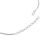 Blush Bloom Twirl CZ Necklace Set - Silver