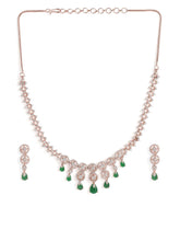 Stunning Crystal Drop Necklace & Earring