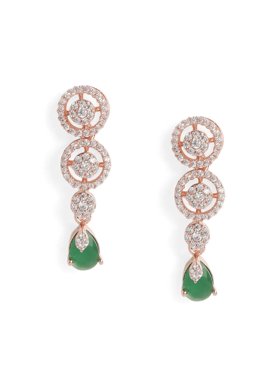Stunning Crystal Drop Necklace & Earring