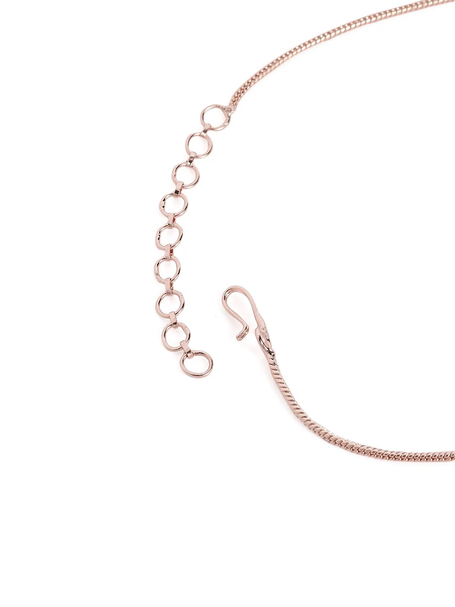 Dazzling Petal Charm Necklace Set  - Rose Gold