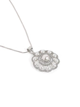 Dazzling Petal Charm Necklace Set  - Silver