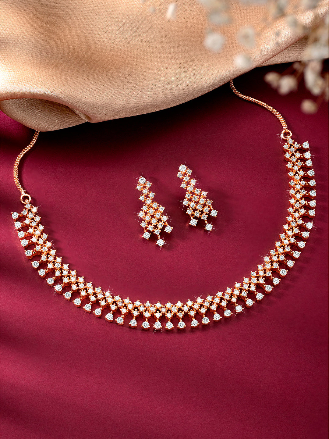 Infinite Glamour CZ  Necklace Set