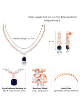 Royal Radiance Blue Stone & CZ Necklace