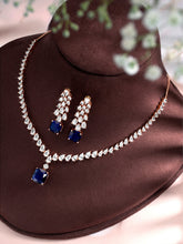 Royal Radiance Blue Stone & CZ Necklace