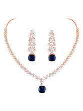 Royal Radiance Blue Stone & CZ Necklace