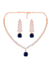 Royal Radiance Blue Stone & CZ Necklace