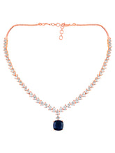 Royal Radiance Blue Stone & CZ Necklace