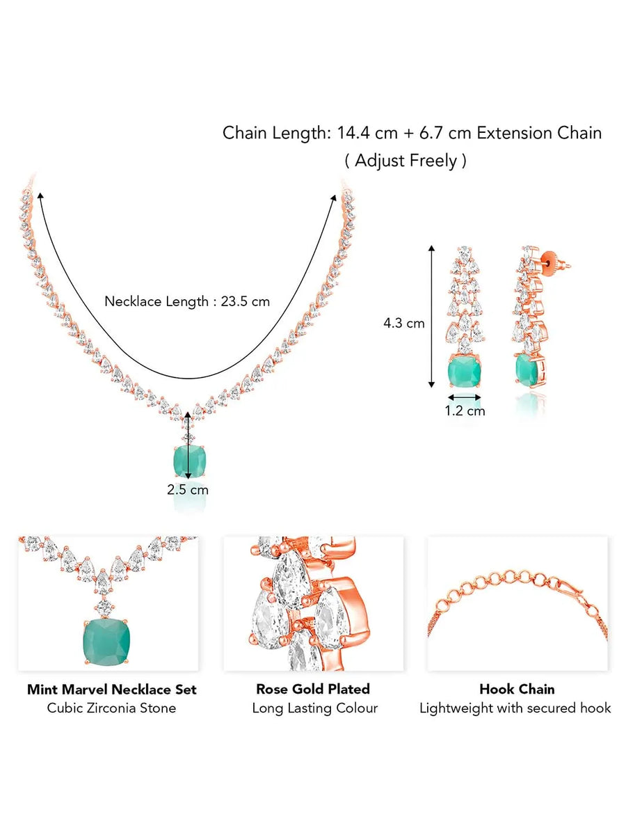 Stone & CZ Necklace – Elegant Sparkle & Style | Peora