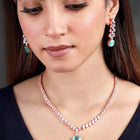 Stone & CZ Necklace – Elegant Sparkle & Style | Peora