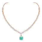 Stone & CZ Necklace – Elegant Sparkle & Style | Peora