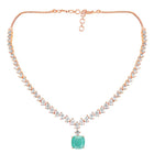 Stone & CZ Necklace – Elegant Sparkle & Style | Peora