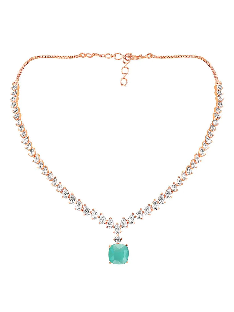 Stone & CZ Necklace – Elegant Sparkle & Style | Peora
