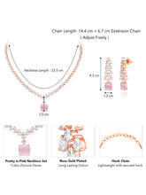 Pretty in Pink CZ Necklace Set