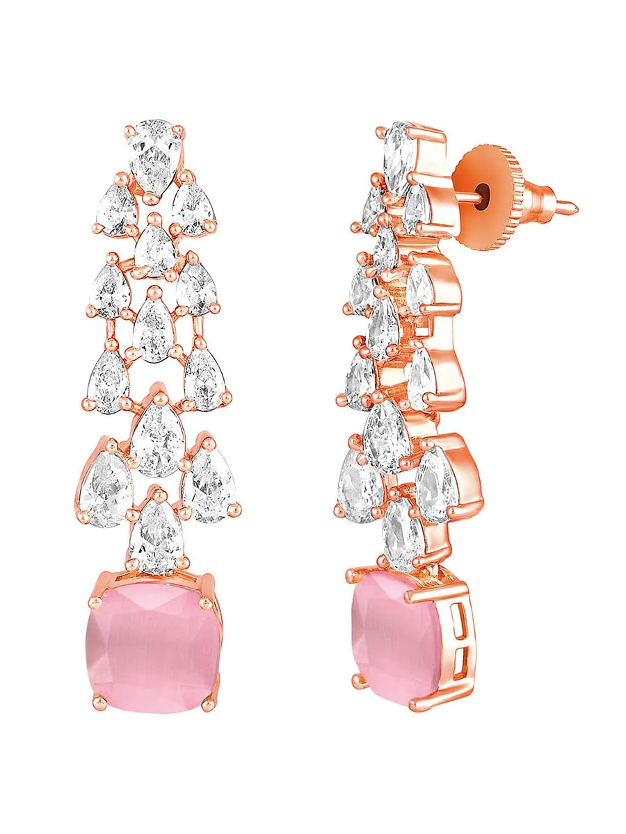 Stone & CZ Necklace – Sparkling Elegance & Style | Peora

