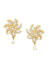 CZ & Crystal Floral Pendant Chain Set