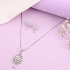 Tear of Grace CZ Pendant & Stud Set - Silver