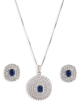 Glamorous Crystals Halo Pendant Set
