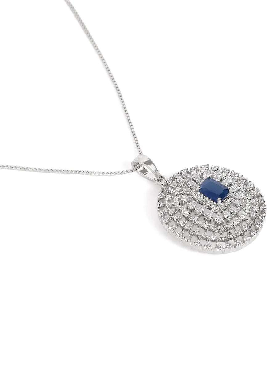 Glamorous Crystals Halo Pendant Set