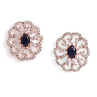 Petal Crystal Pendant & Stud Set - Blue
