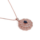Petal Crystal Pendant & Stud Set - Blue