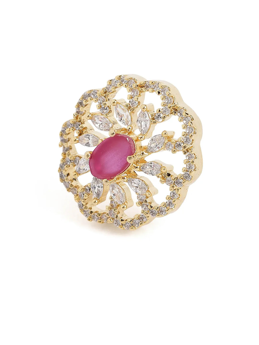 Petal Crystal Pendant & Stud Set