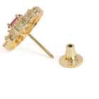 Petal Crystal Pendant & Stud Set - Rani Pink