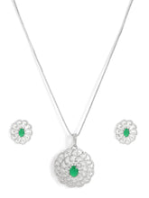 Petal Crystal Pendant & Stud Set