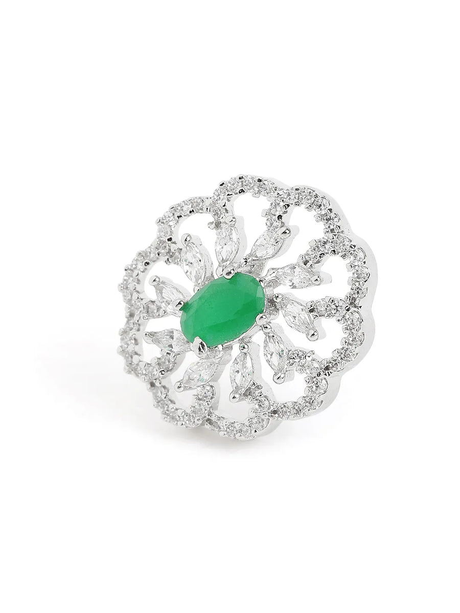 Petal Crystal Pendant & Stud Set