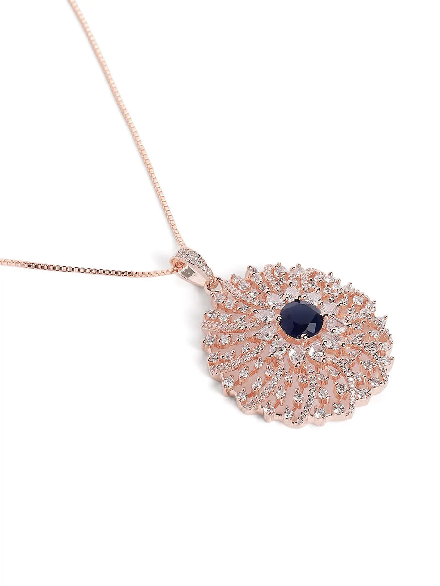 Floral Whirl CZ & Sapphire Jewelry