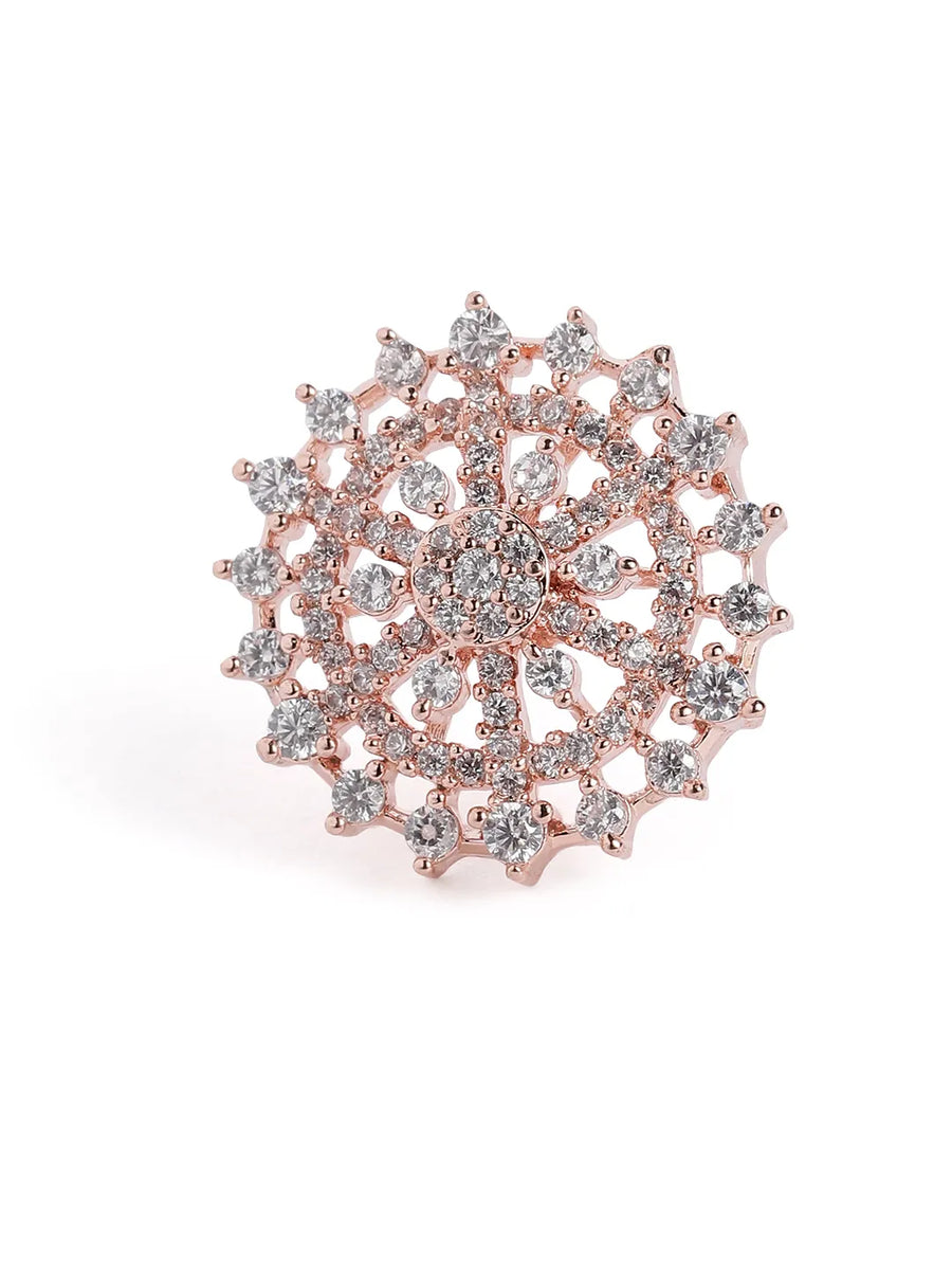 Celestial Glow Faux CZ Pendant Set - Rose Gold