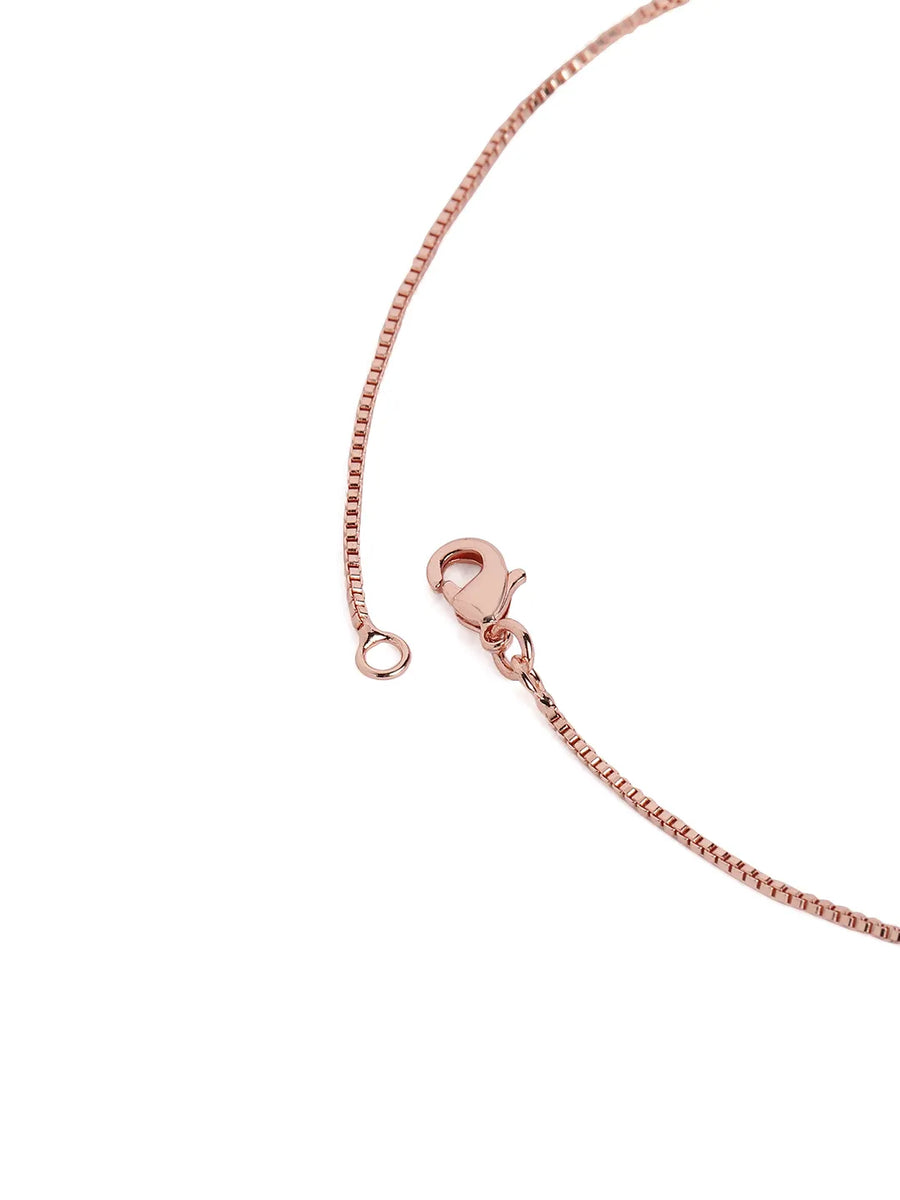 Celestial Glow Faux CZ Pendant Set - Rose Gold