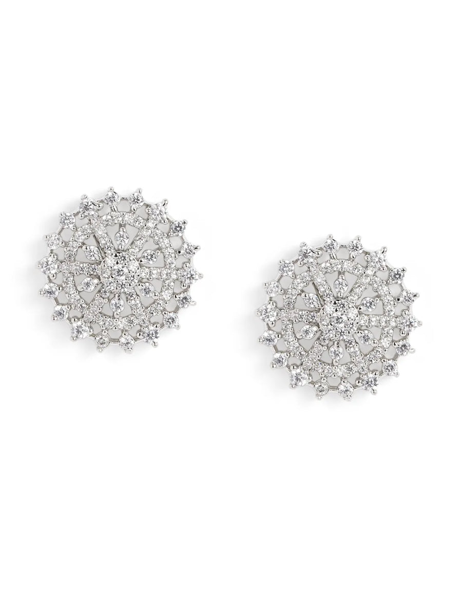 Celestial Glow Faux CZ Pendant Set - Silver