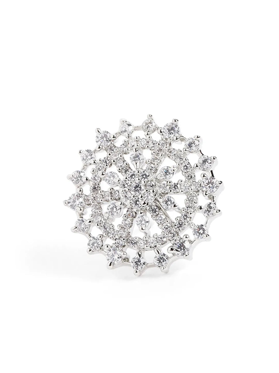Celestial Glow Faux CZ Pendant Set - Silver