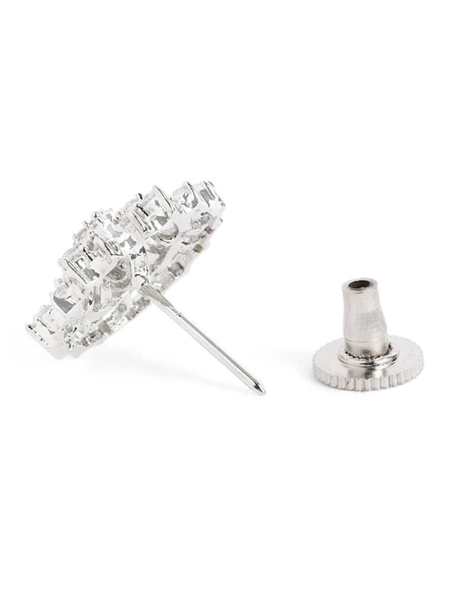 Celestial Glow Faux CZ Pendant Set - Silver