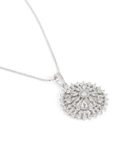 Celestial Glow Faux CZ Pendant Set - Silver