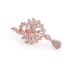 Sparkling Leaf CZ Pendant Set - Rose Gold