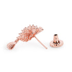 Sparkling Leaf CZ Pendant Set - Rose Gold