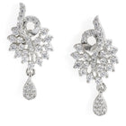 Sparkling Leaf CZ Pendant Set - Silver