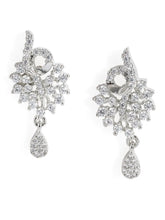 Sparkling Leaf CZ Pendant Set